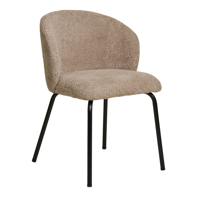 Safira spisebordsstol bouclé beige