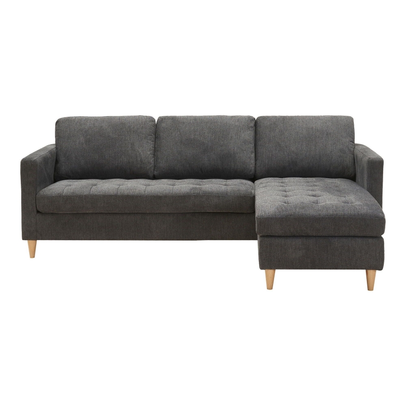 Firenze sofa 3-persons med chaiselong grå stof