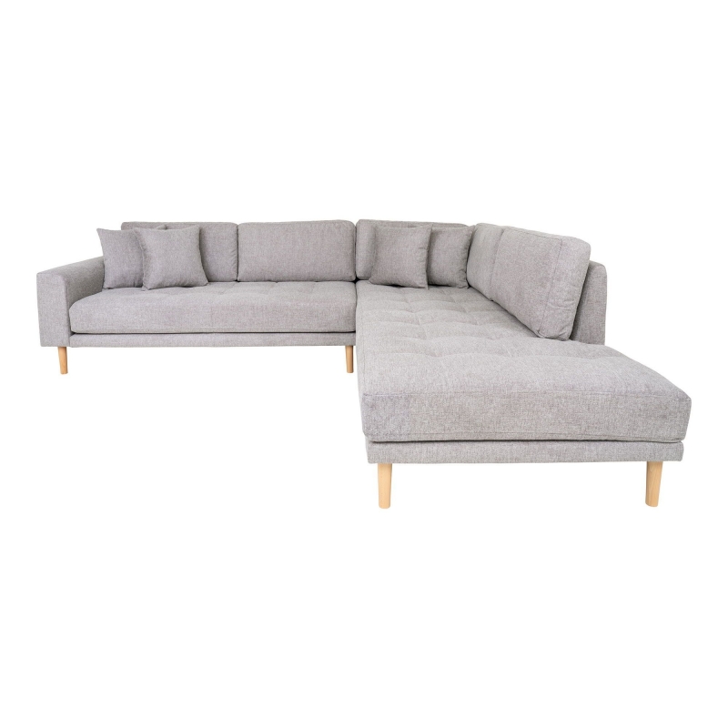 Lido hjørnesofa 257x220cm højrevendt grå