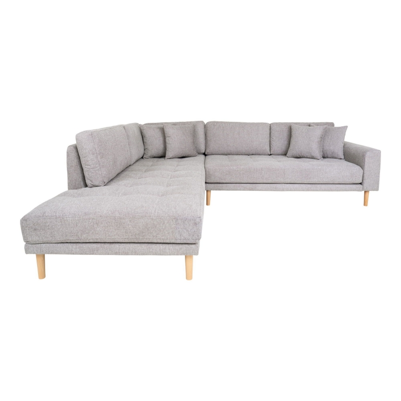 Lido hjørnesofa 257x220cm venstrevendt grå