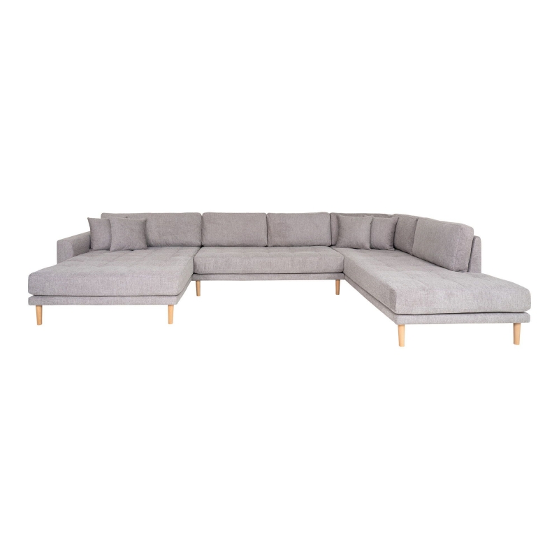 Lido U-Sofa 370x220cm venstrevendt grå