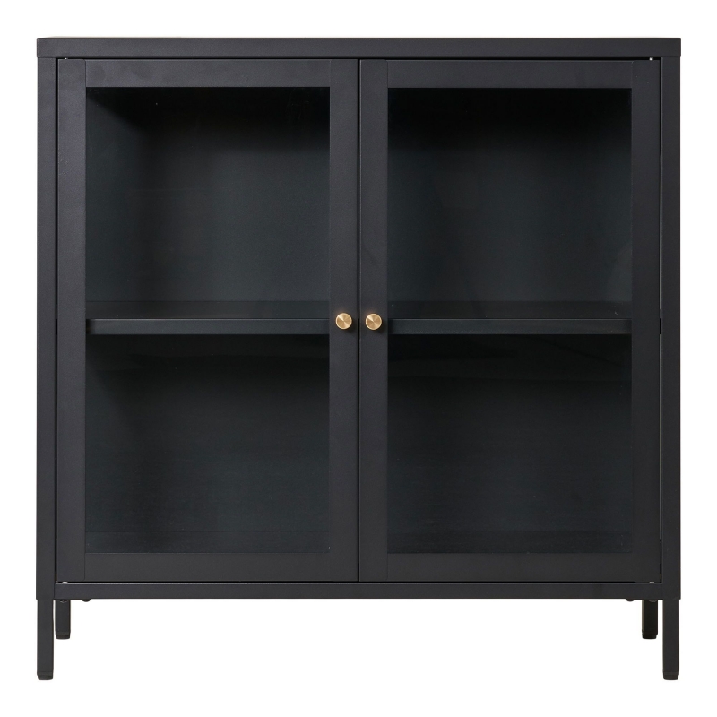 Dalby vitrineskab 80x35x80cm stål sort