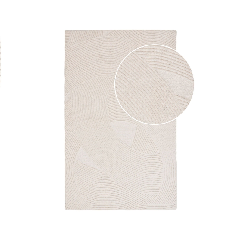Pune tæppe 160x230cm uld hvid