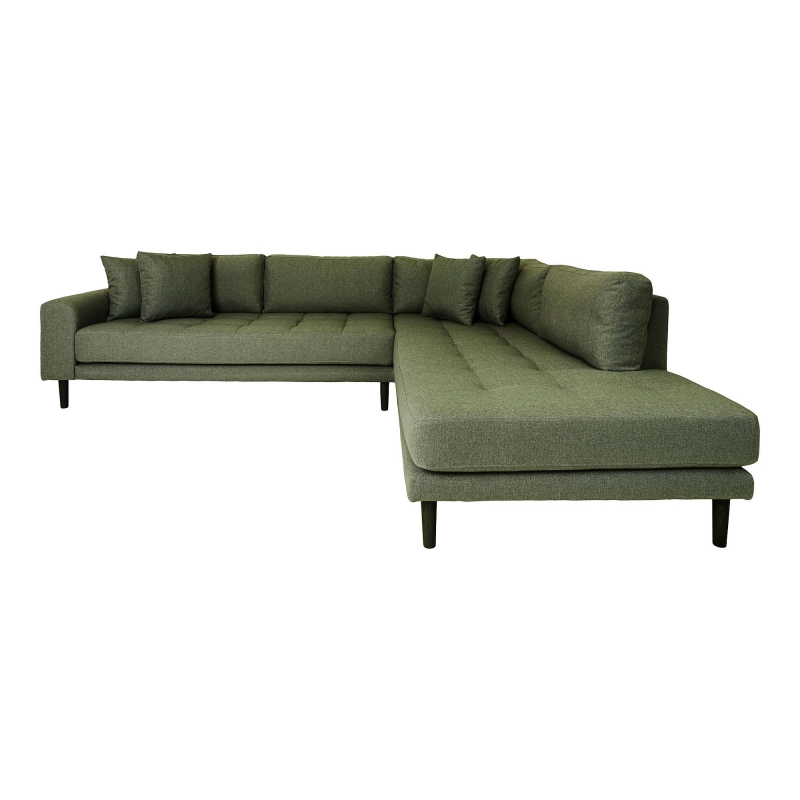 Lido hjørnesofa 257x220cm højrevendt grøn