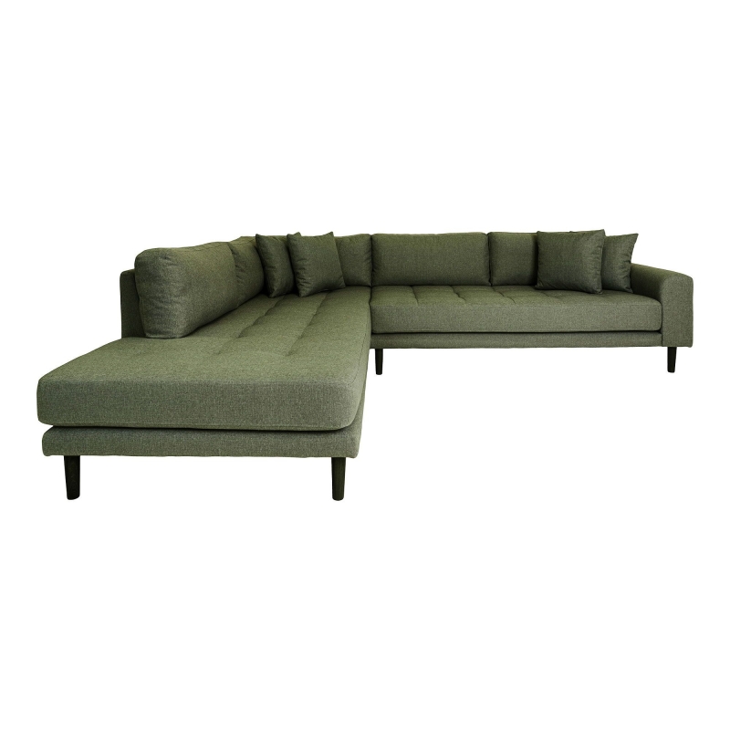 Lido hjørnesofa 257x220cm venstrevendt grøn