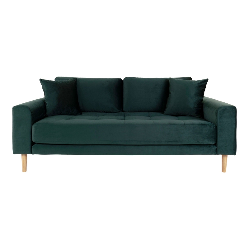 Lido 2,5 personers loungesofa 180x93x76cm velour grøn