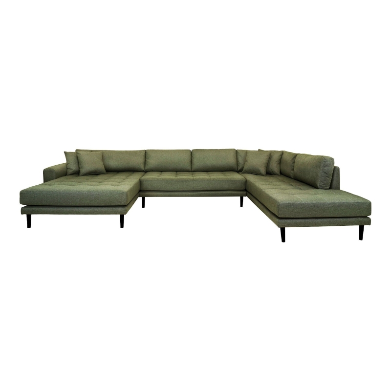 Lido U-Sofa 370x220cm venstrevendt grøn