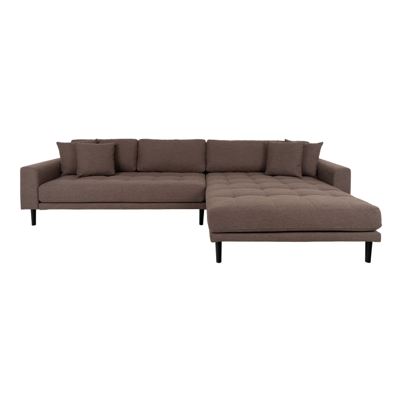 Lido loungesofa 290x170cm højrevendt brun