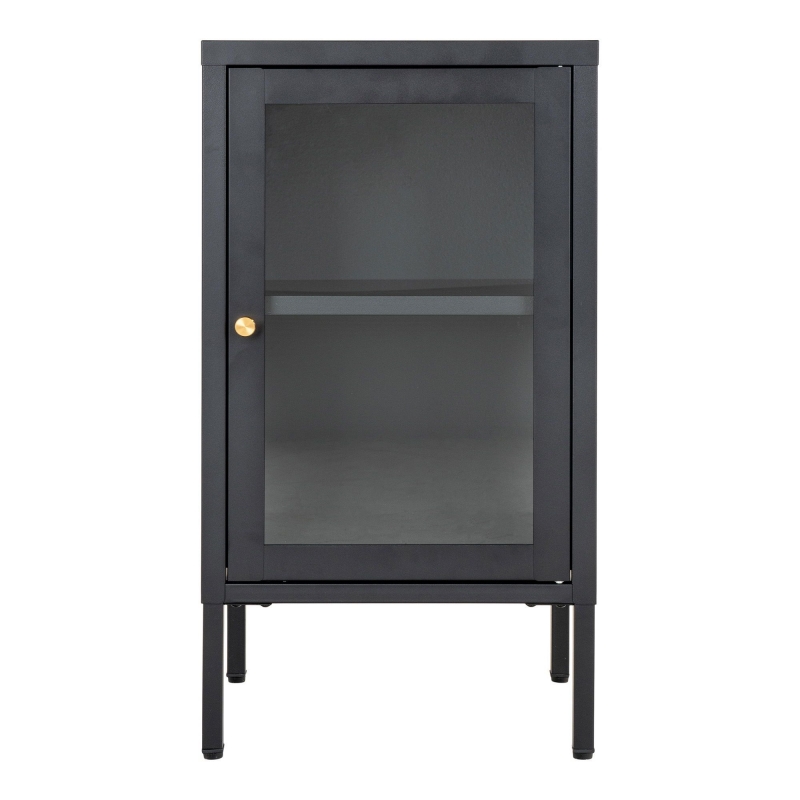 Dalby vitrineskab 38x35x70cm stål sort