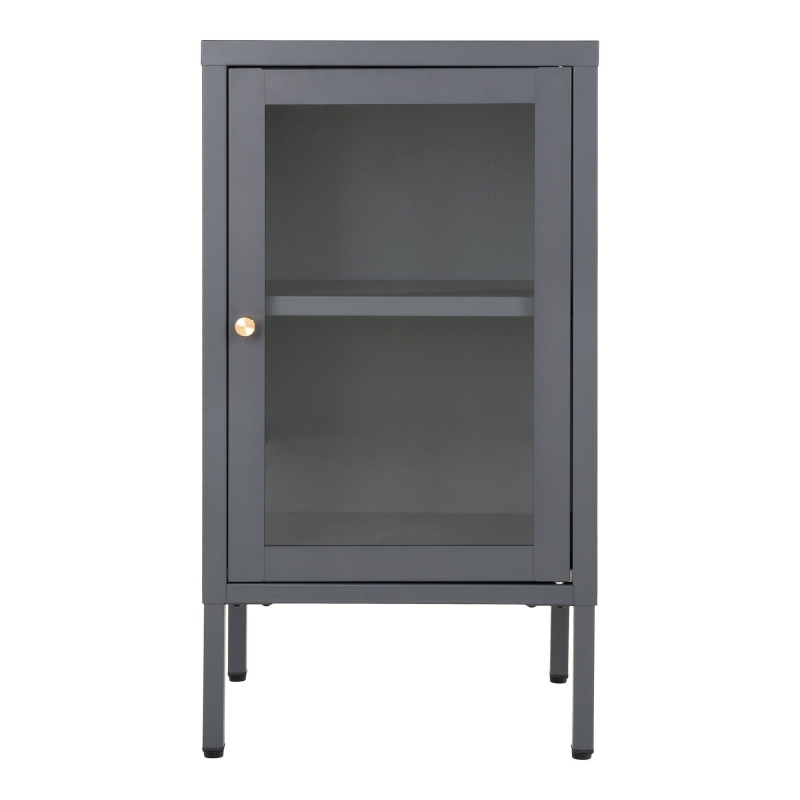 Dalby vitrineskab 38x35x70cm stål grå