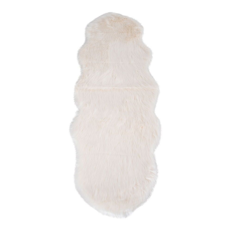 Lammeskind imiteret 60x180cm hvid
