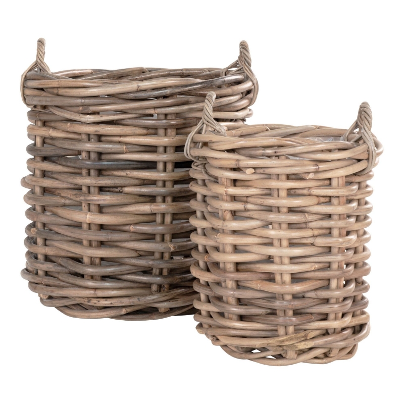 Burton kurve i sæt af 2 i naturlig kubu-rattan