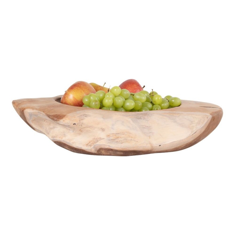 Rio skål 40x40x12cm teak brun