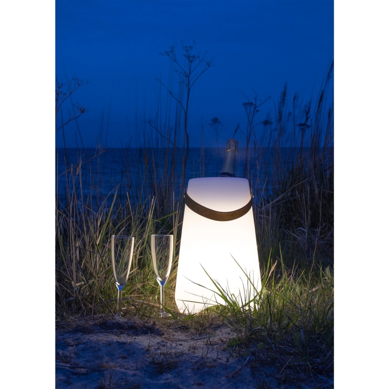 Bristol LED vinkøler med rem Ø25cm genopladelig hvid