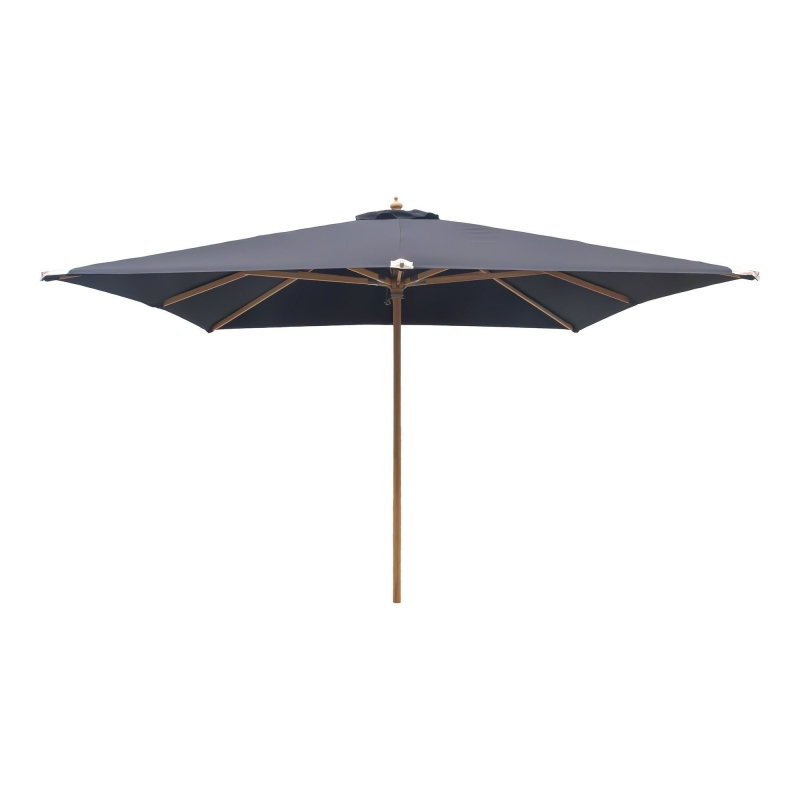 Orlando Luksus parasol 300x300cm med træstok sort