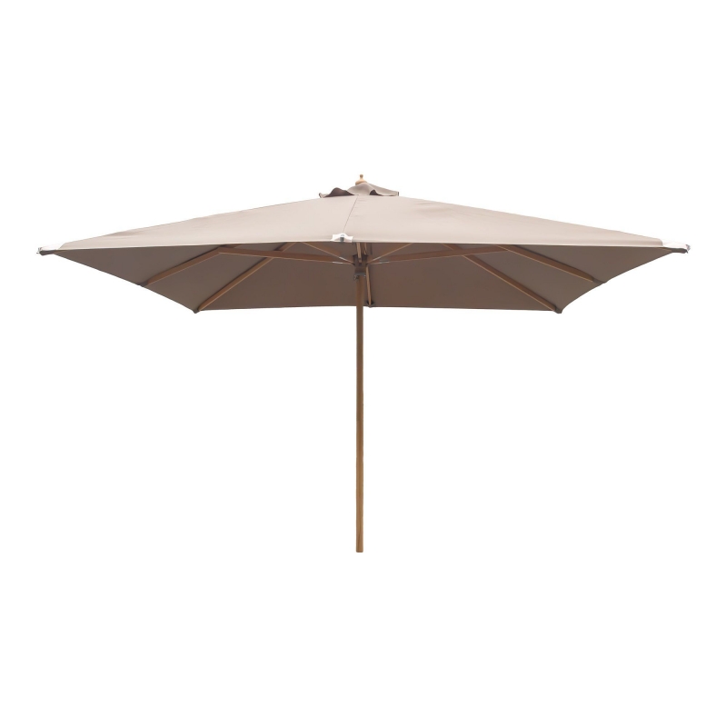 Orlando Luksus parasol 300x300cm med træstok sand
