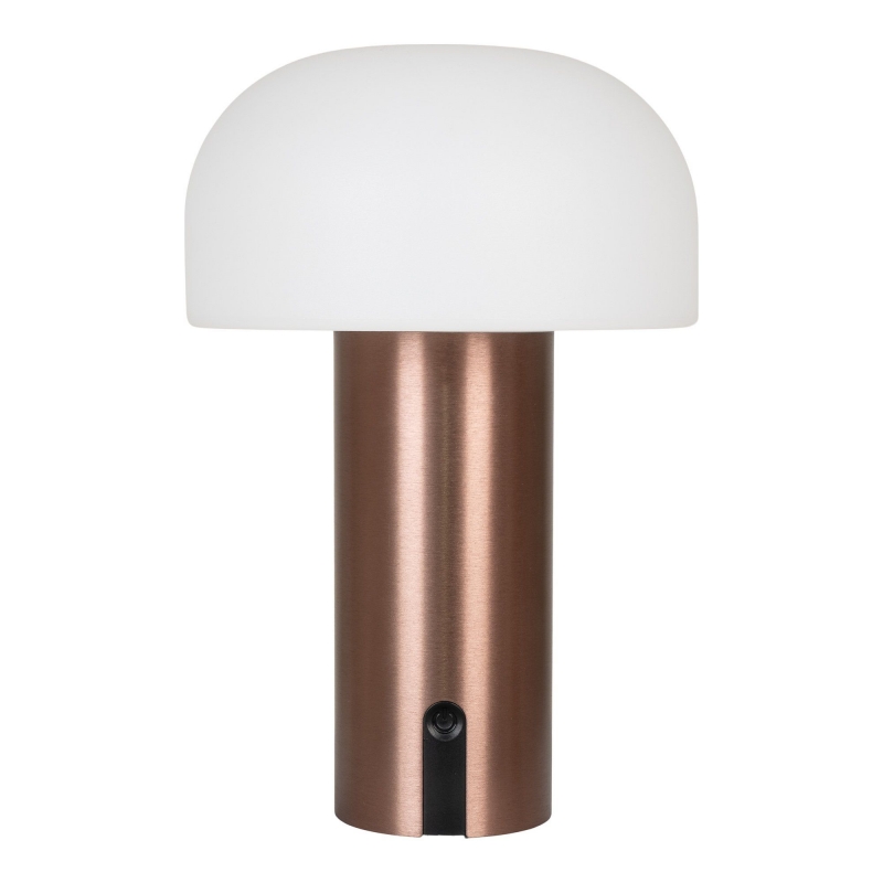 Soham LED bordlampe Ø15cm hvid og kobber