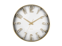 Karlsson Elevated Glam vægur Ø35,5cm metallic hvid