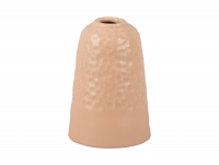 Vase Carve Wide Ø14cm keramik lyserød