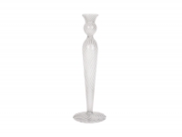 Lysestage Swirl 26,5x9cm glas klar