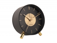 Karlsson Gold Disc vækkeur Ø11cm sort