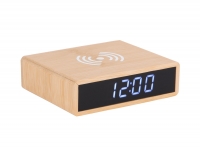 Karlsson Flat LED vækkeur 10,6x3,1x8cm bambus brun