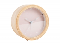 Karlsson Gentle vækkeur Ø11,8cm krydsfiner lyserød