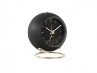 Karlsson Globe vækkeur Ø9,5cm sort