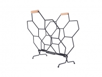 Magasinholder Honeycomb 40x45cm metal sort