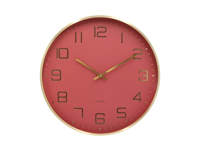 Karlsson Elegance Glow vægur 40cm rød