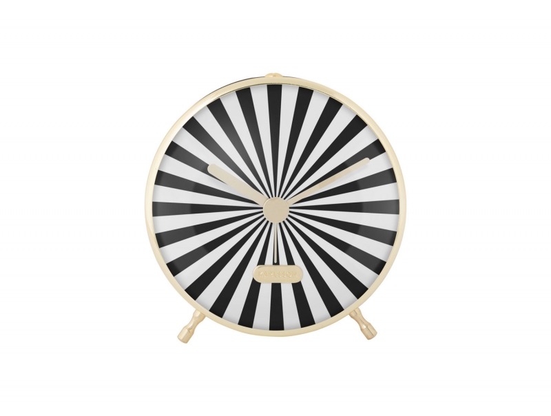 Karlsson Candy Swirl vækkeur Ø12,5cm sort og hvid