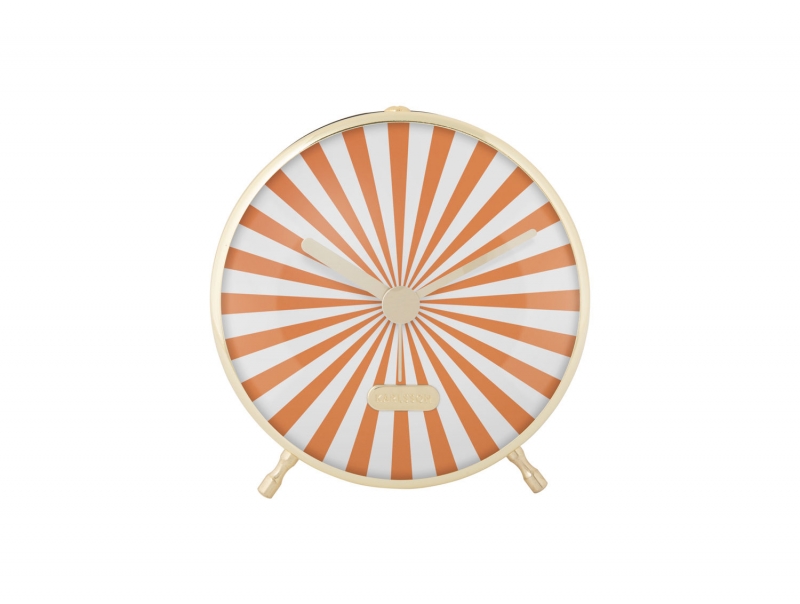 Karlsson Candy Swirl vækkeur Ø12,5cm orange og hvid