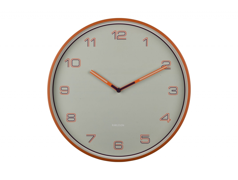 Karlsson Lined Numbers vægur Ø40cm orange