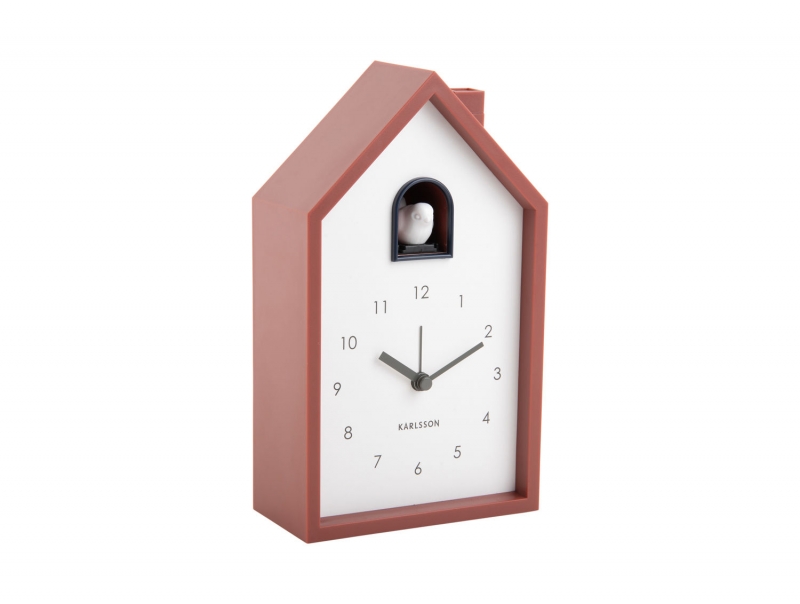 Karlsson Modern Cuckoo vægur 12x20x6cm rød