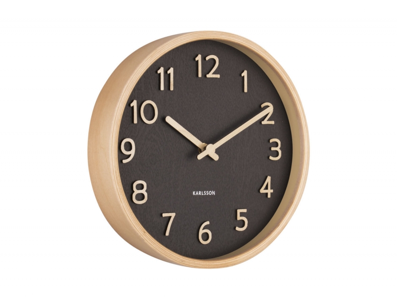 Karlsson Pure vægur Ø22cm sort