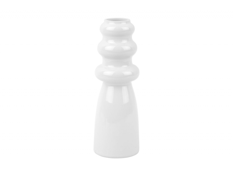 Vase Sparkle Bottle Ø7cm glas hvid