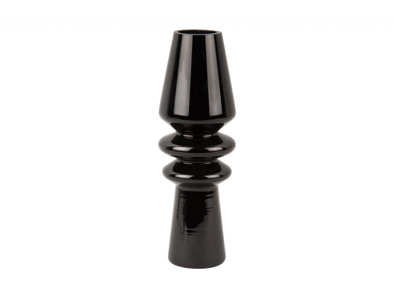 Vase Sparkle Cone Ø9cm glas sort