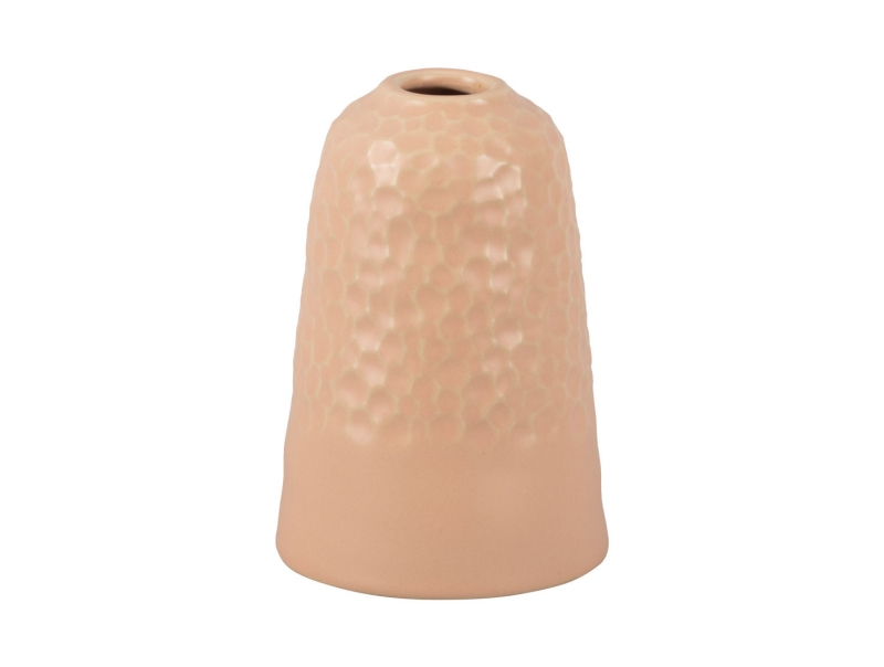 Vase Carve Wide Ø14cm keramik lyserød