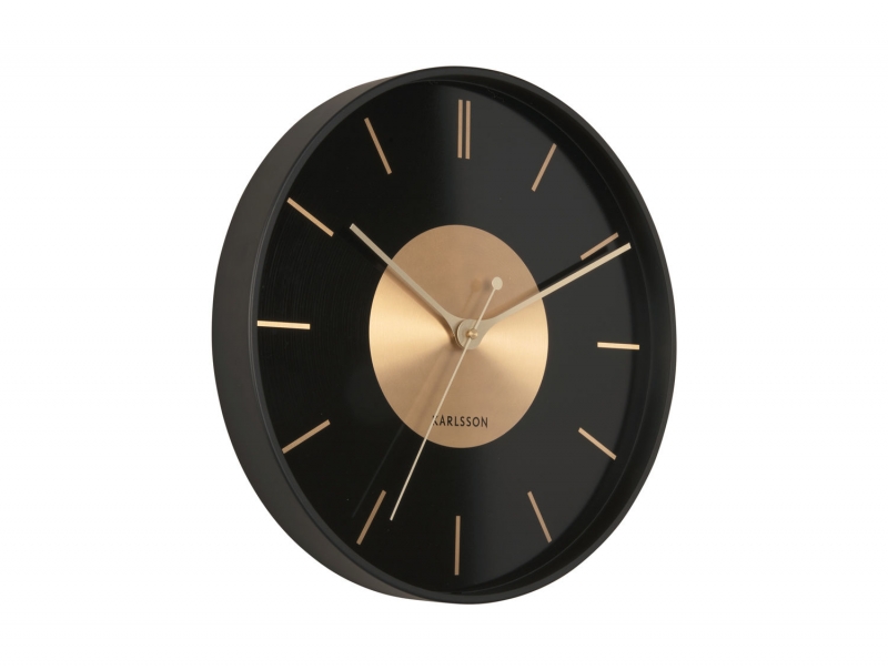 Karlsson Gold Disc vægur Ø35cm sort
