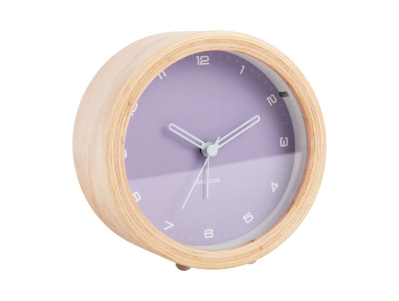 Karlsson Gentle vækkeur Ø11,8cm krydsfiner lilla