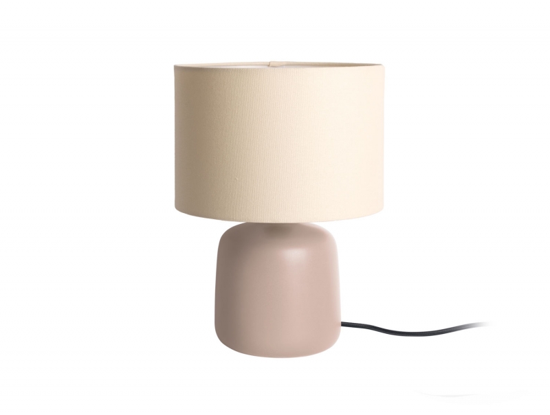 Leitmotiv bordlampe Alma Ø23cm keramik lysebrun
