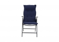 Havestol med pude 116x46cm 5-positioners siddestilling blå