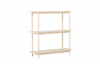Heim reol 120x120x40cm med 3 åbne hylder i MDF hvidvasket