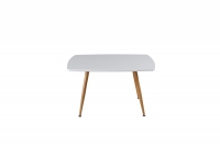 Plaza sofabord 80x80cm med hvid bordplade og træben