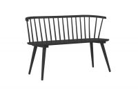 Bobby spisesofa 120 cm i sort gummitræ