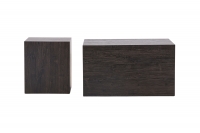 York sofabordss&aelig;t MDF 40x40cm 80x60cm brun