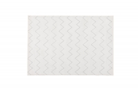 Fia rektangulært tæppe med zigzag-mønster 290x200 cm hvid