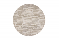 Milos rundt tæppe Ø200 cm beige