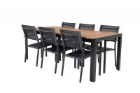 Bois+Copacabana havesæt med bord 200x100cm og 6 stole