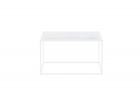 Netz sofabord 80x80cm st&aring;l hvid